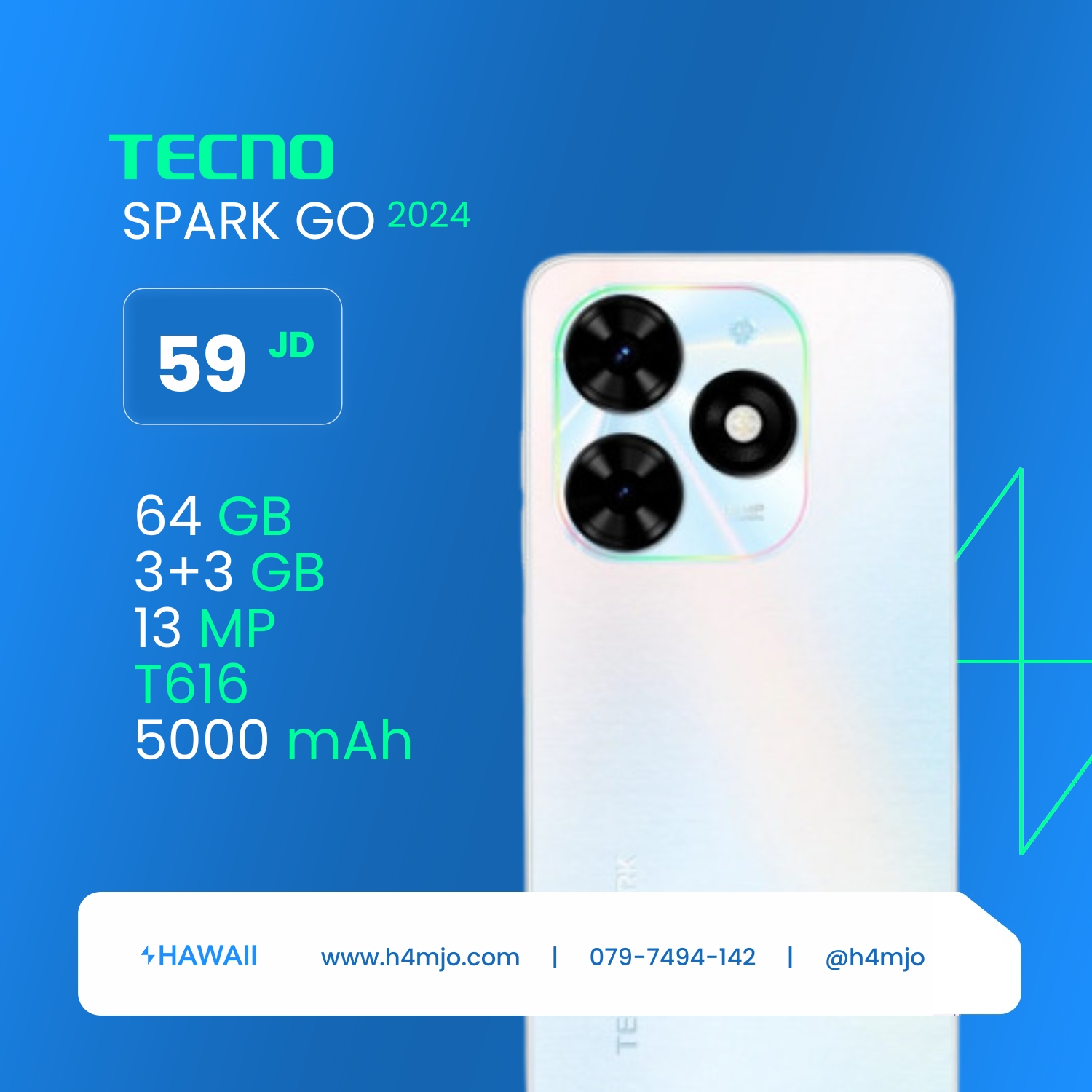 TECNO SPARK GO 2024 3+3GB 64GB