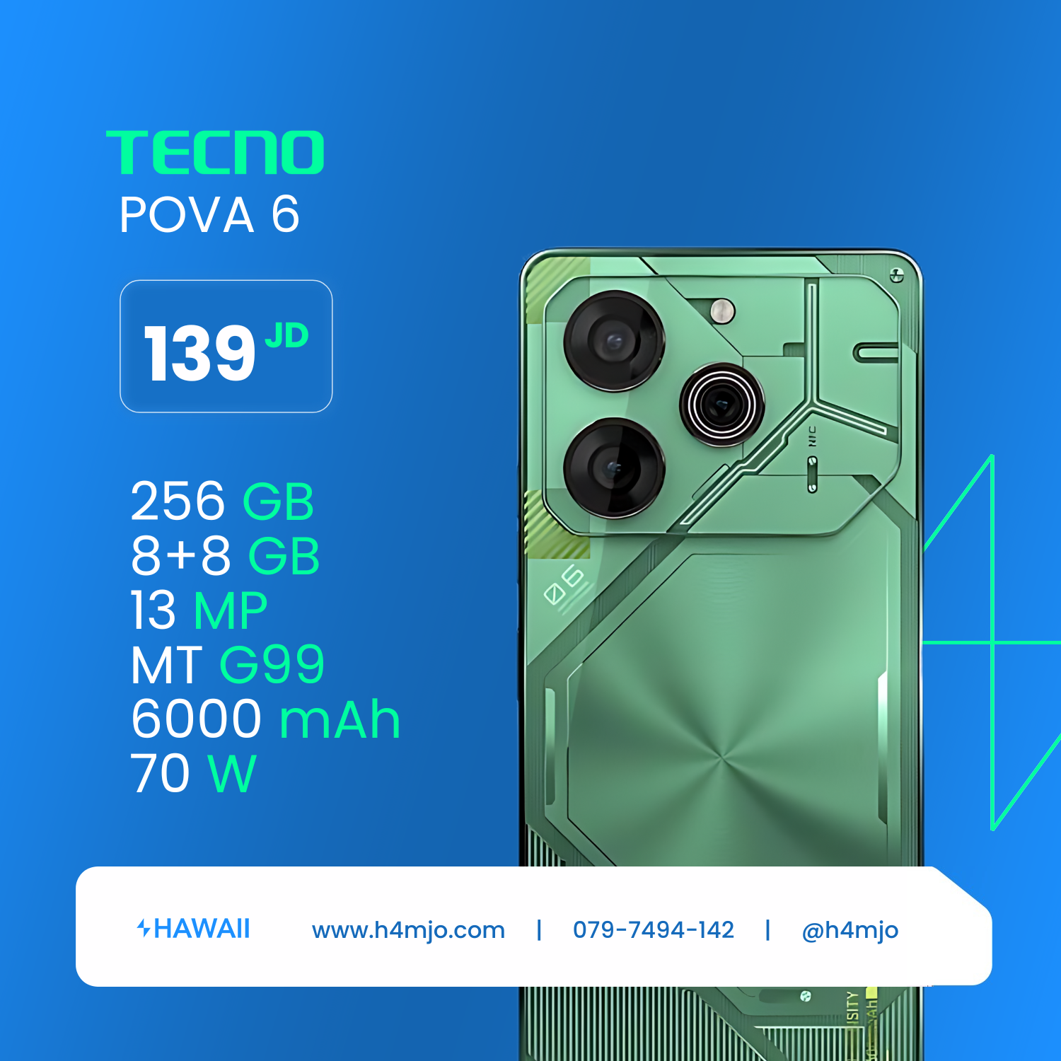 TECNO POVA 6 8+8GB 256GB