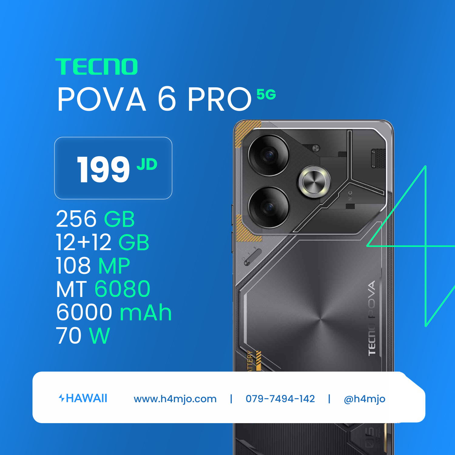 TECNO POVA 6 PRO 5G 24GB 256GB